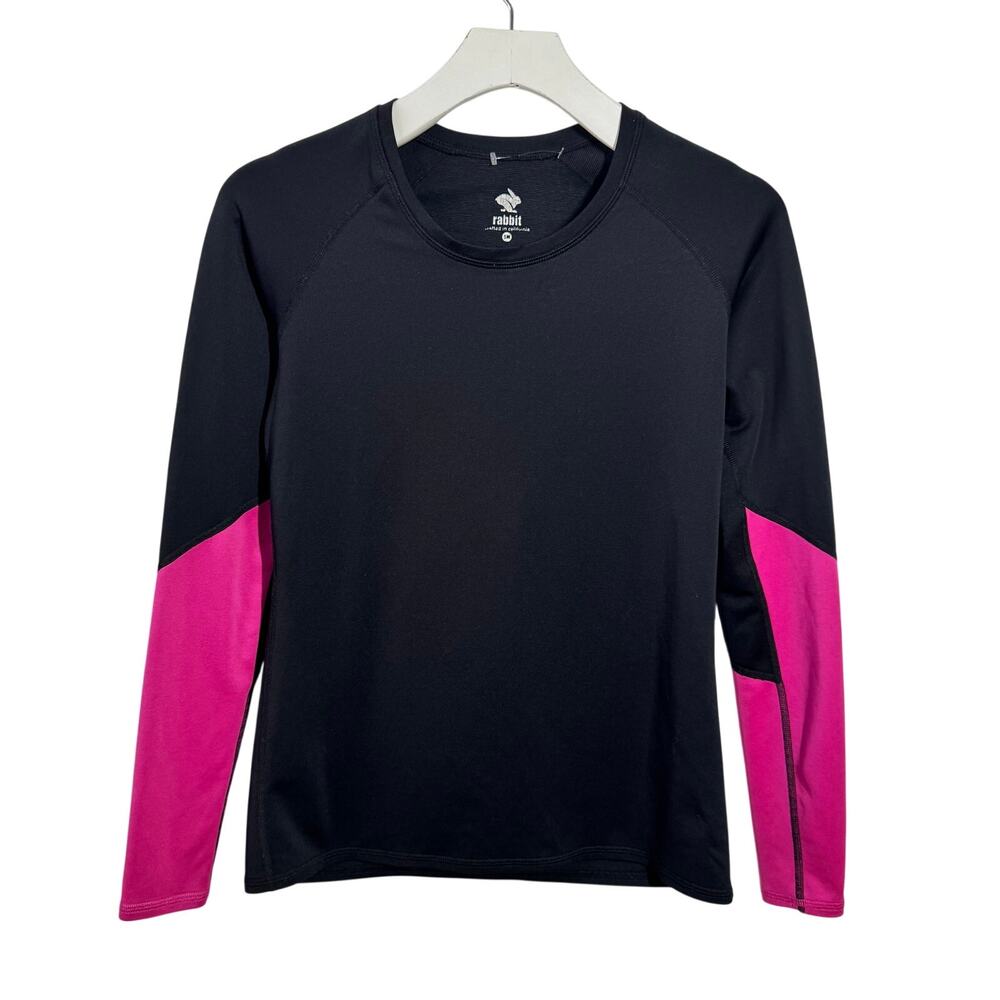 Rabbit Running Long Sleeve Top Women Black Pink S Athletic Sport Performance